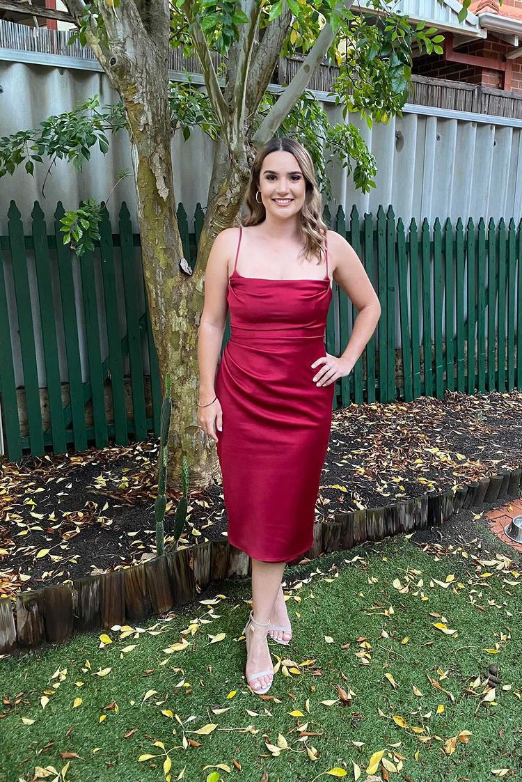 Anja Midi Dress - Wine