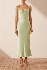Angelica Backless Midi - Aloe Vera