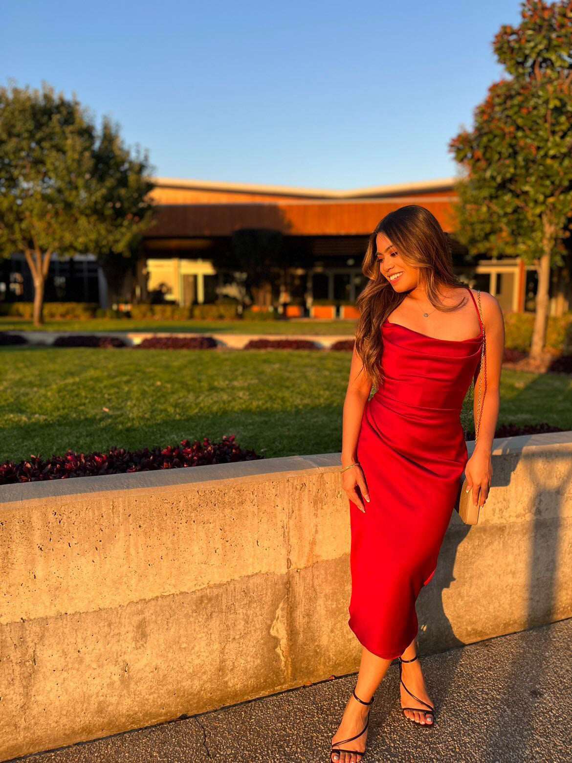 Anja Midi Dress - Wine