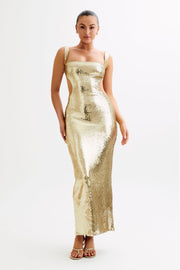 Adoria Sequin Dress - Gold