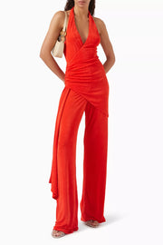 Halle Jumpsuit - Red