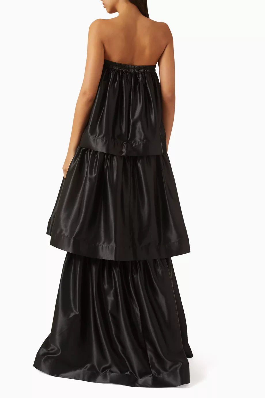 Valentina Tiered Gown in Black