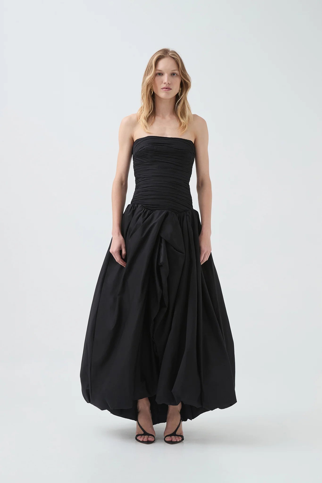 Violette Bubble Hem Gown - Black