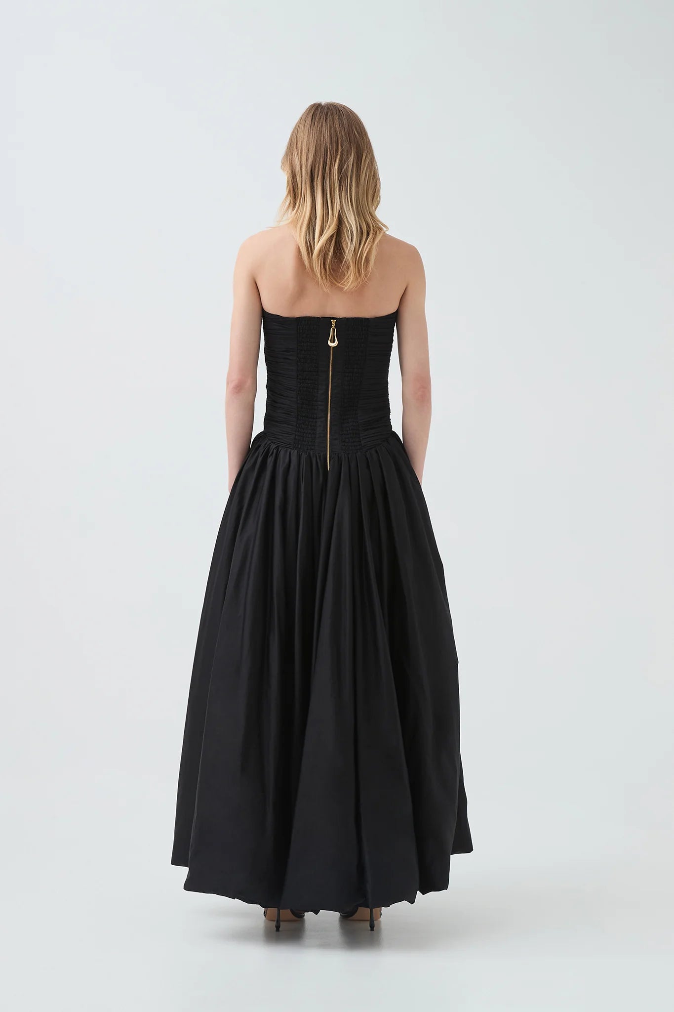 Violette Bubble Hem Gown - Black