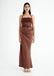 Gina Maxi Dress - Chocolate
