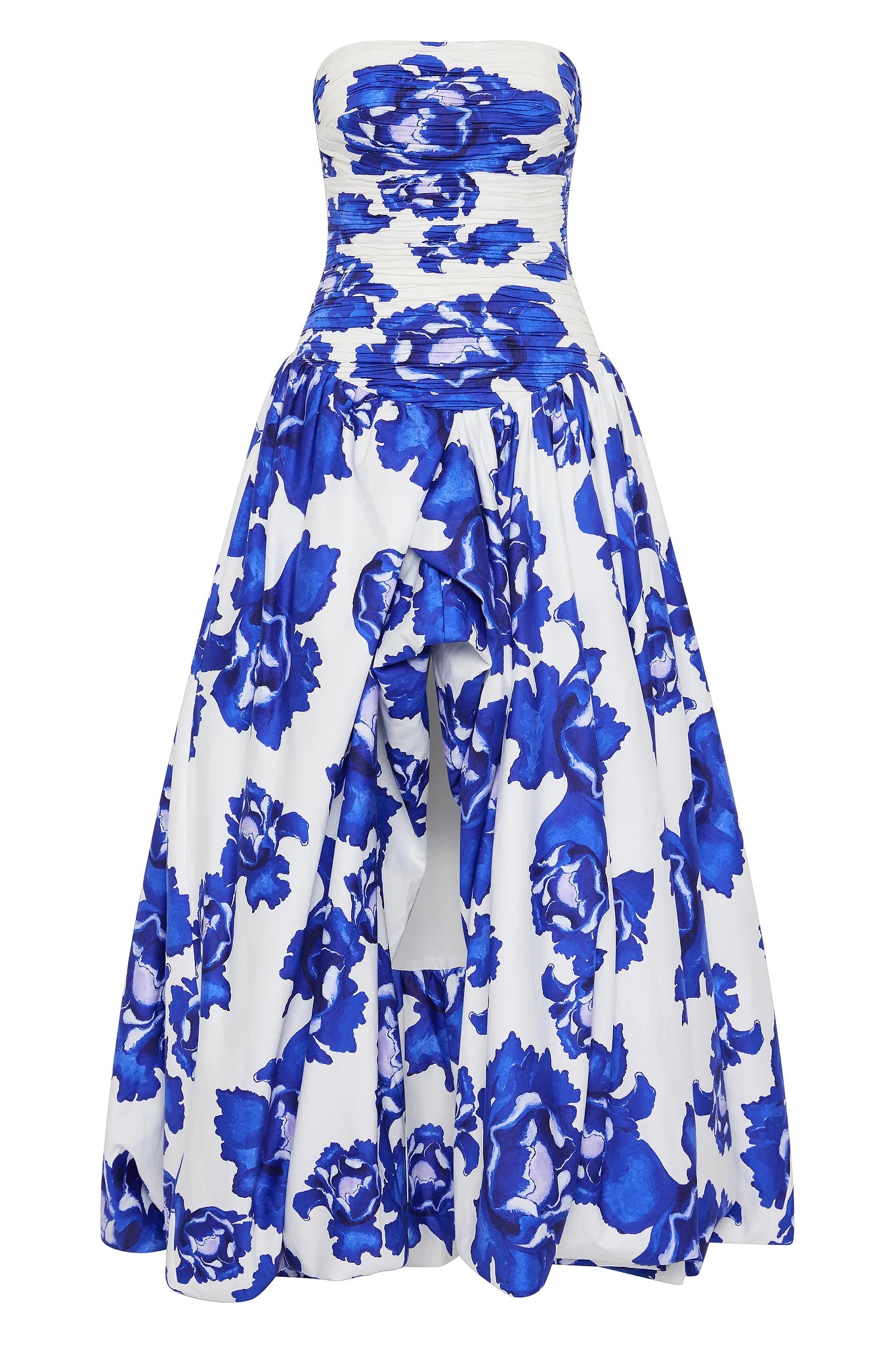 Bubble Hem Gown - Boldly Blooming Cobalt