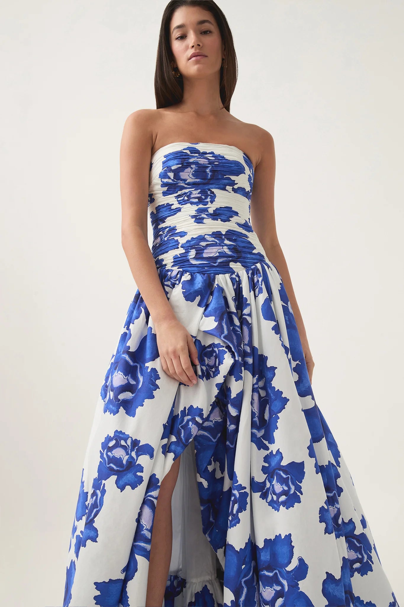 Bubble Hem Gown - Boldly Blooming Cobalt