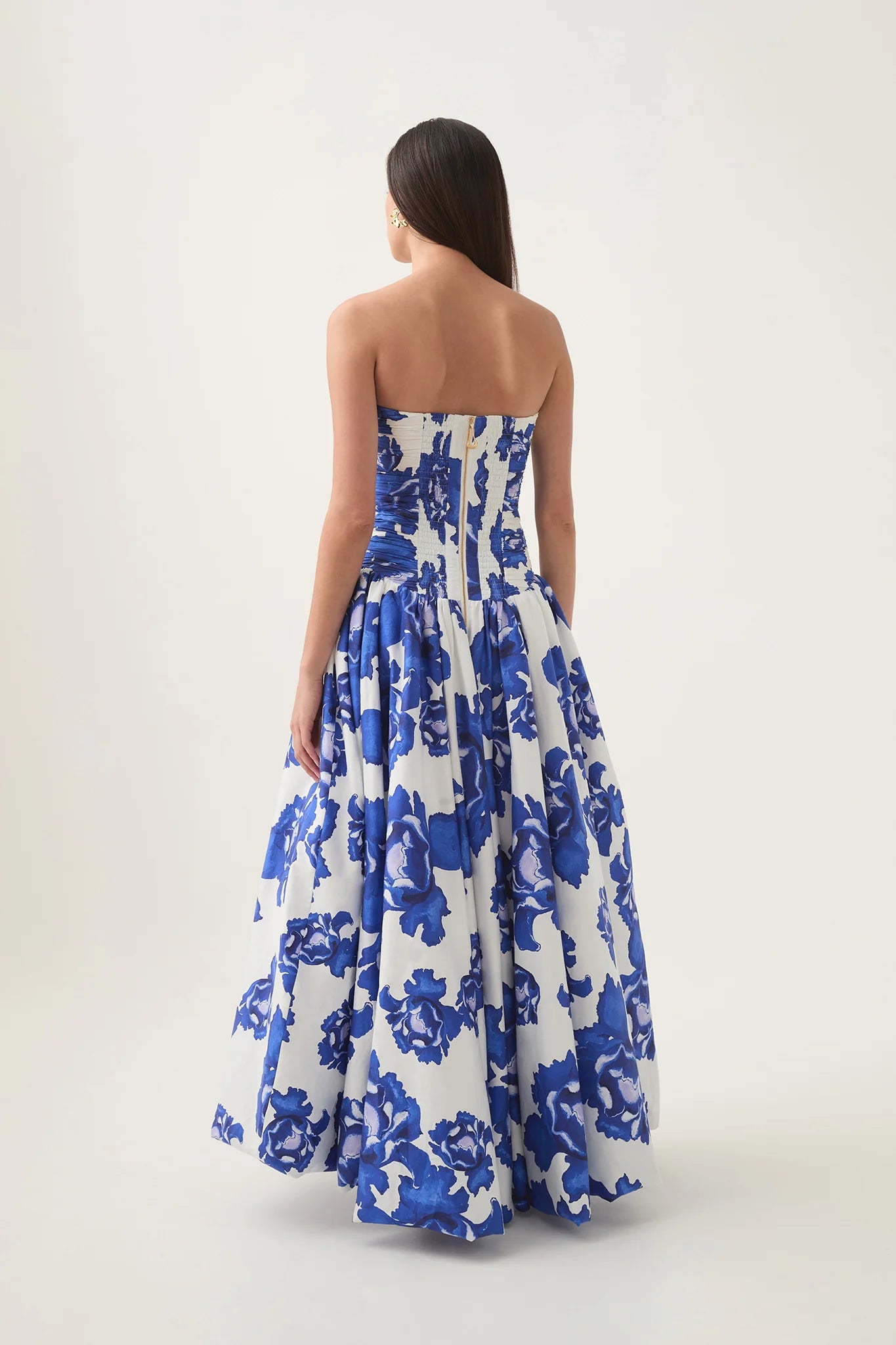 Bubble Hem Gown - Boldly Blooming Cobalt