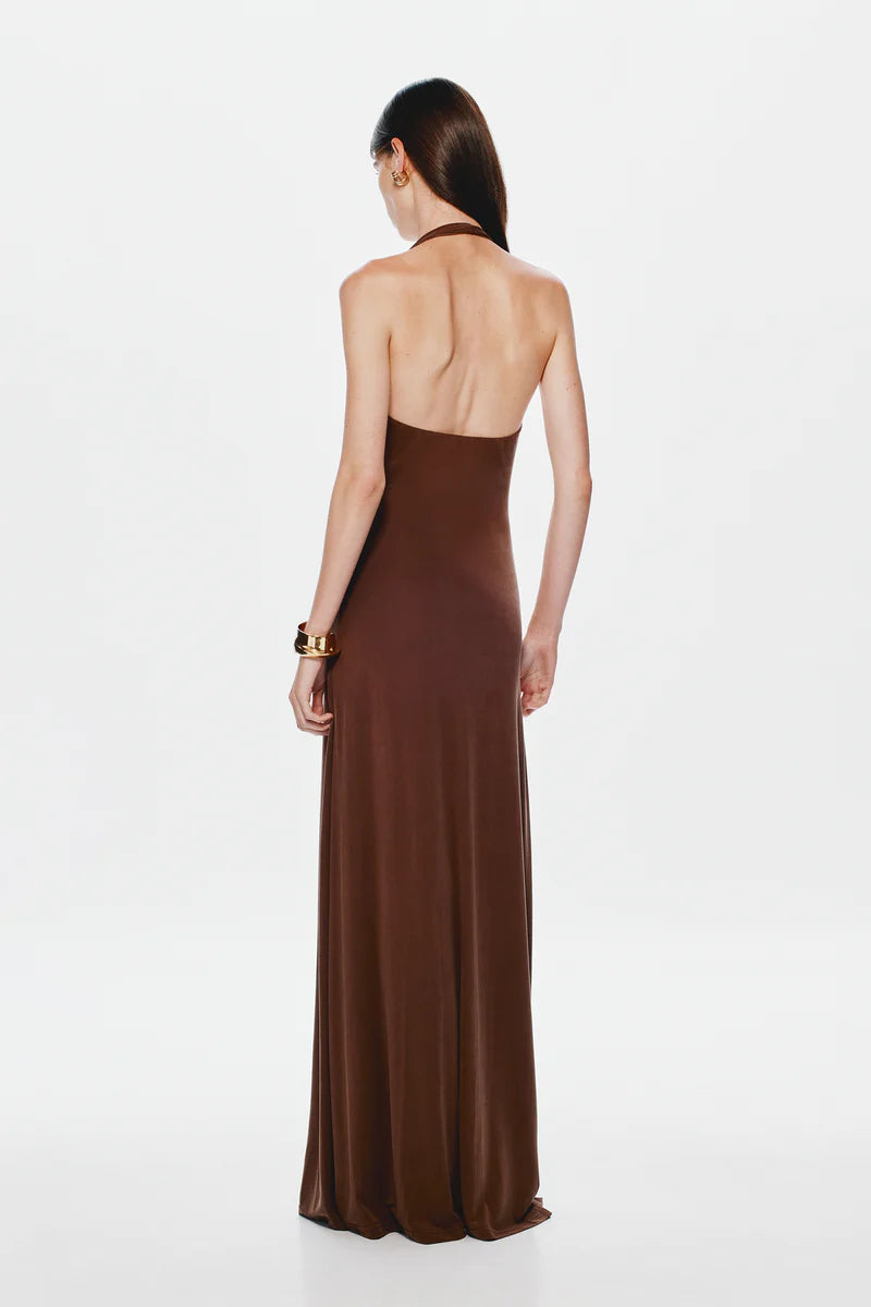 Jennifer Cupro Maxi - Cedar Brown