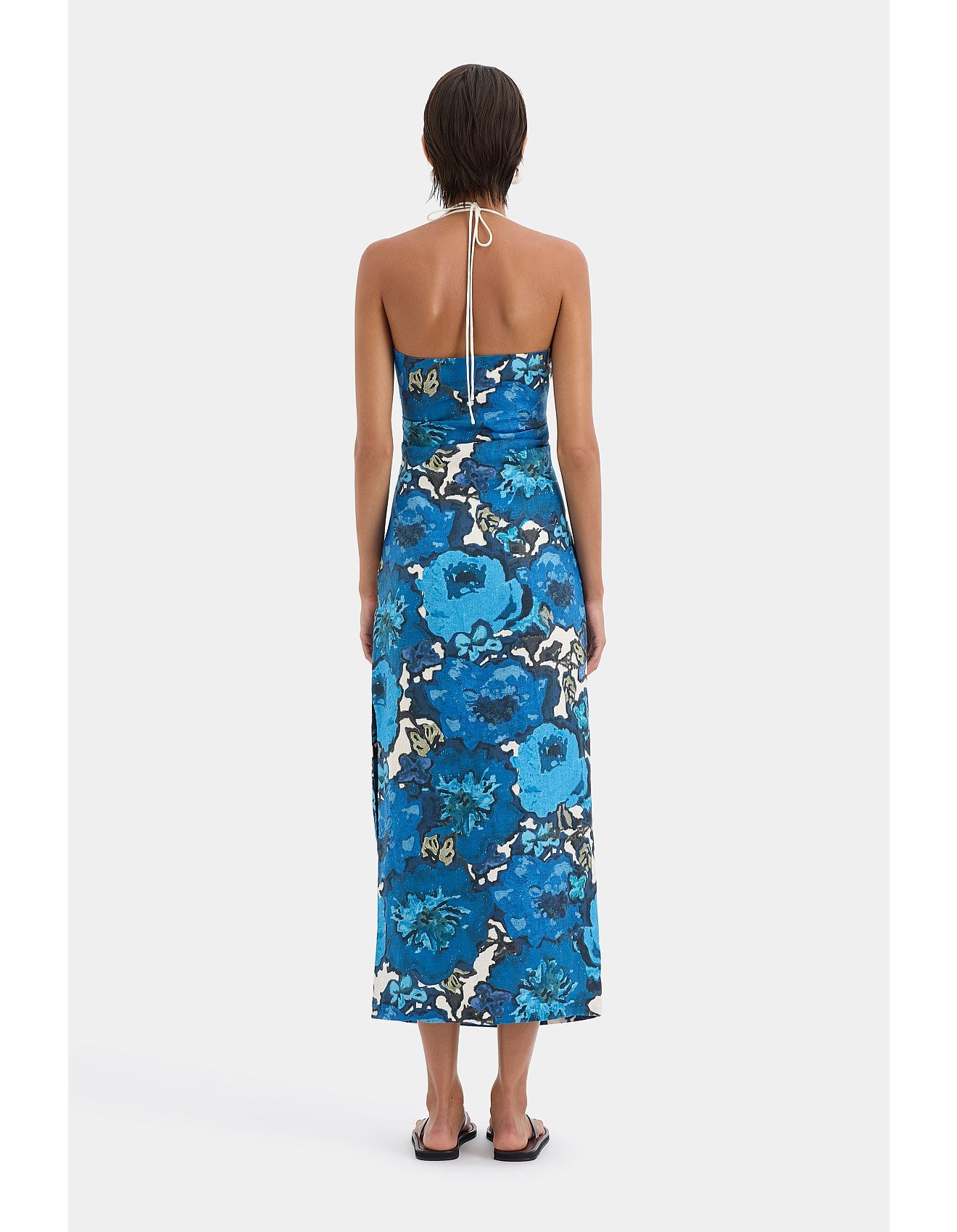 Camellia Midi - Blue Floral