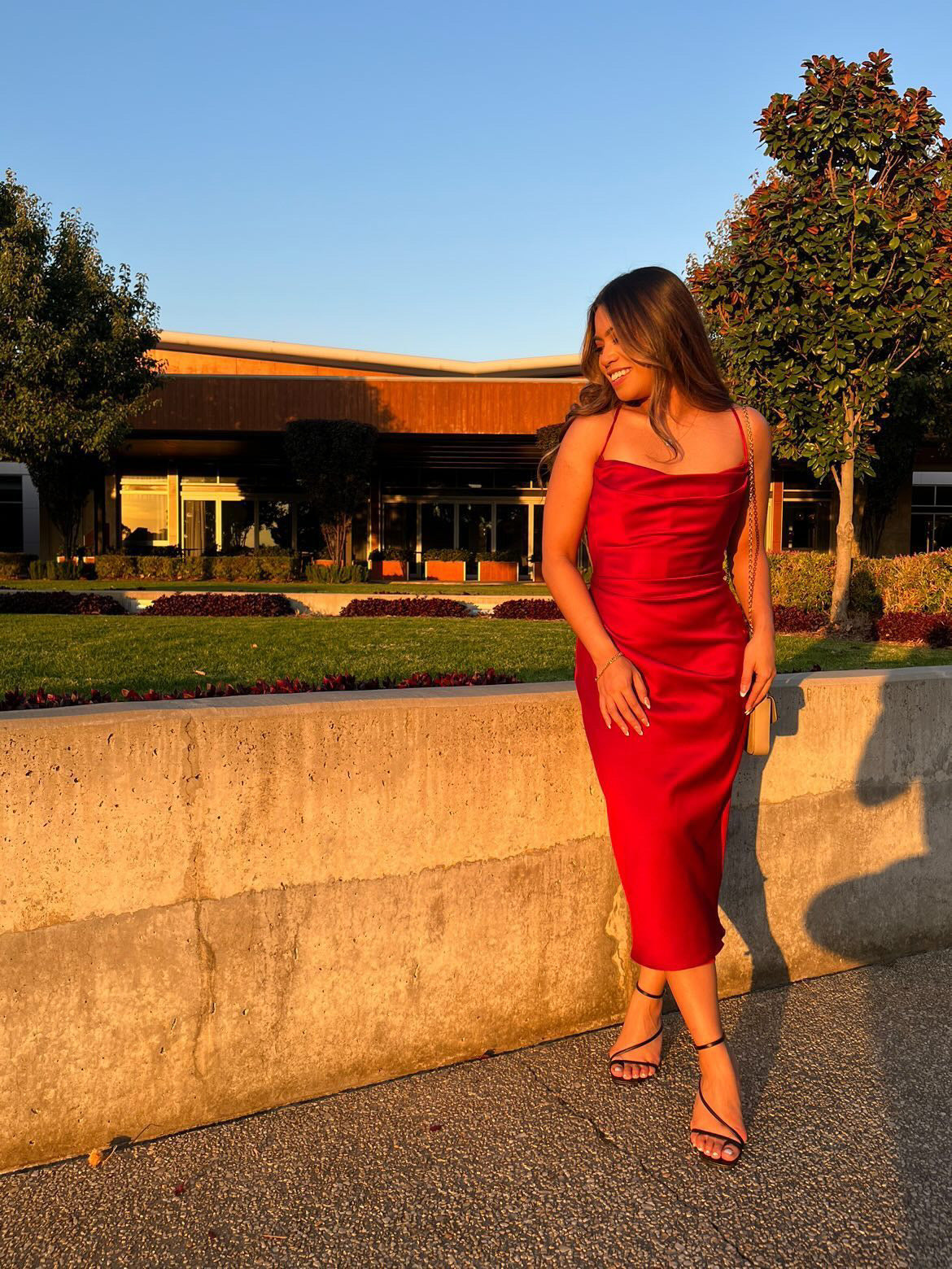 Anja Midi Dress - Wine