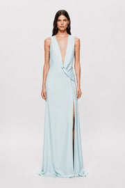 Harlow Satin Maxi - Ice Blue