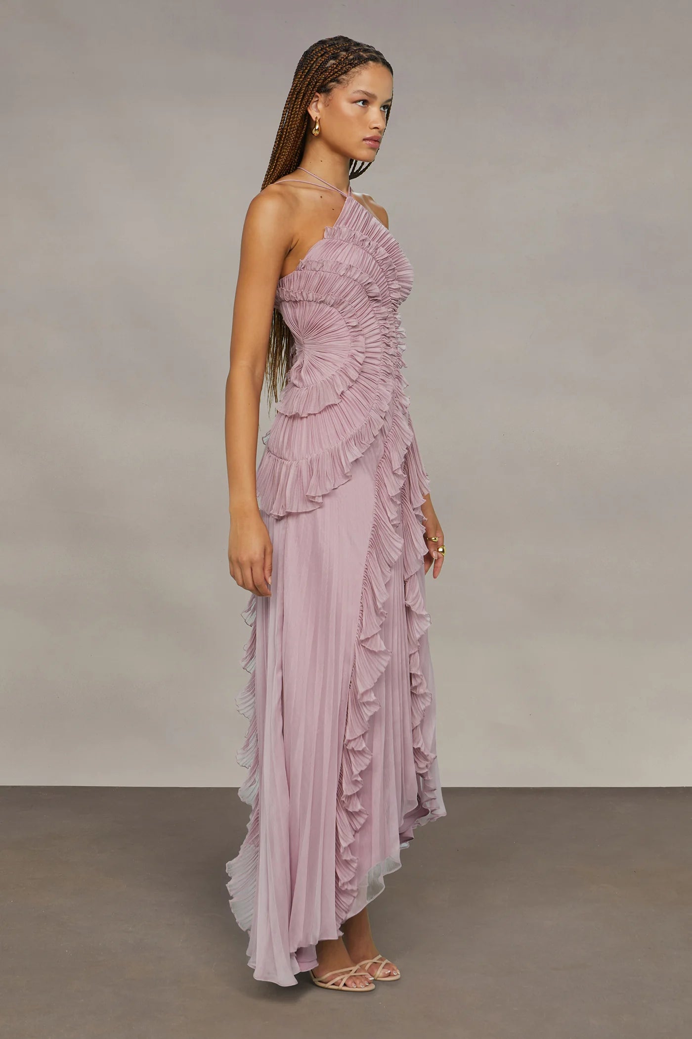 Lorelei Halter Dress - Hyacinth Lilac