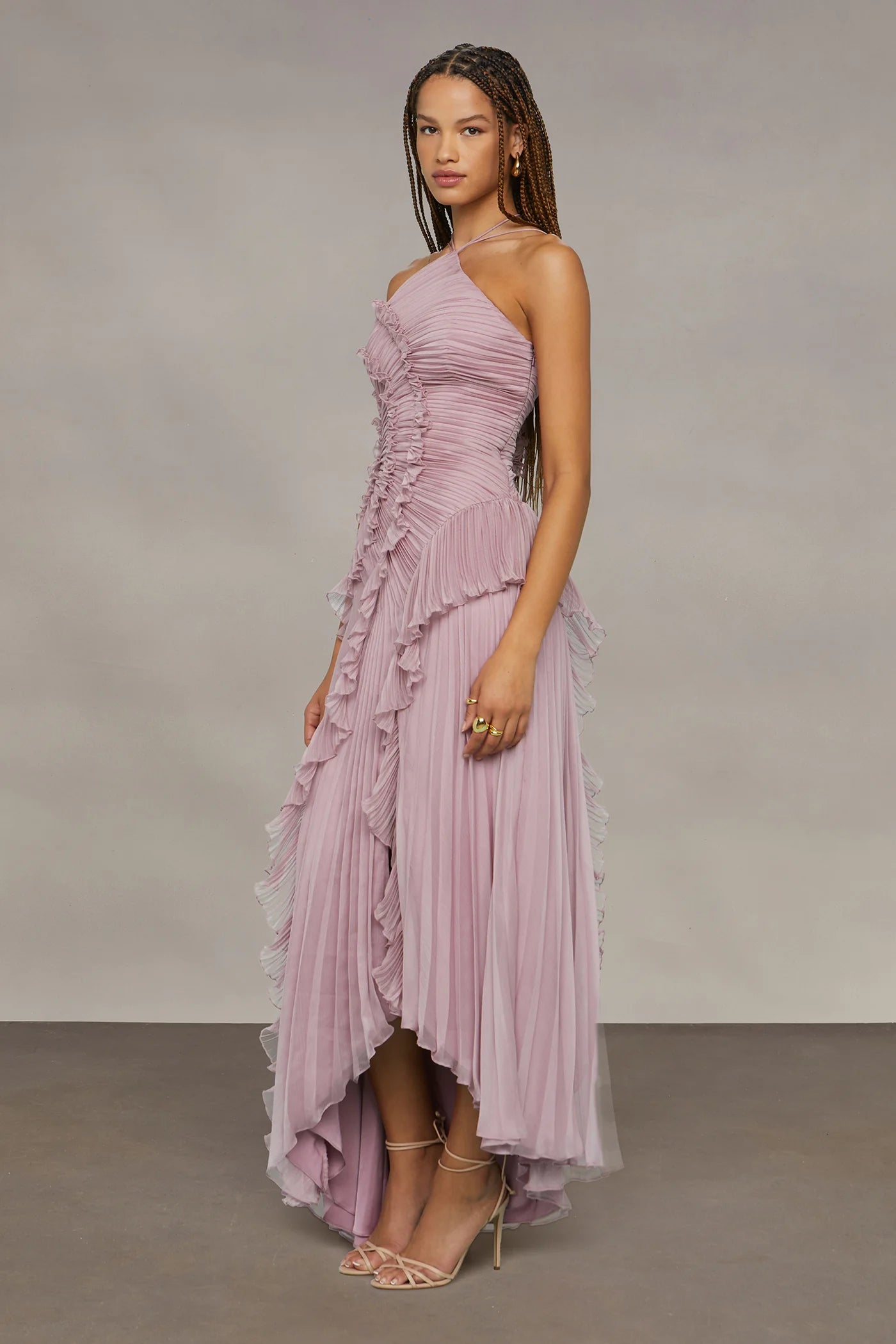 Lorelei Halter Dress - Hyacinth Lilac
