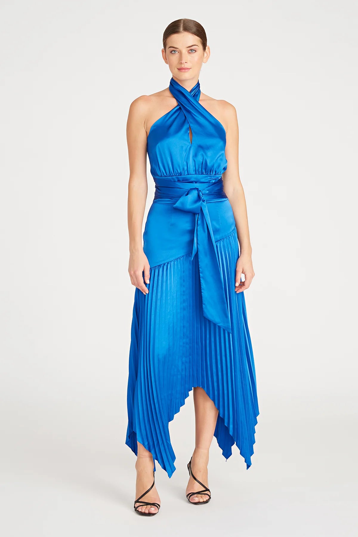 Dixon Halter Dress - Canal Blue