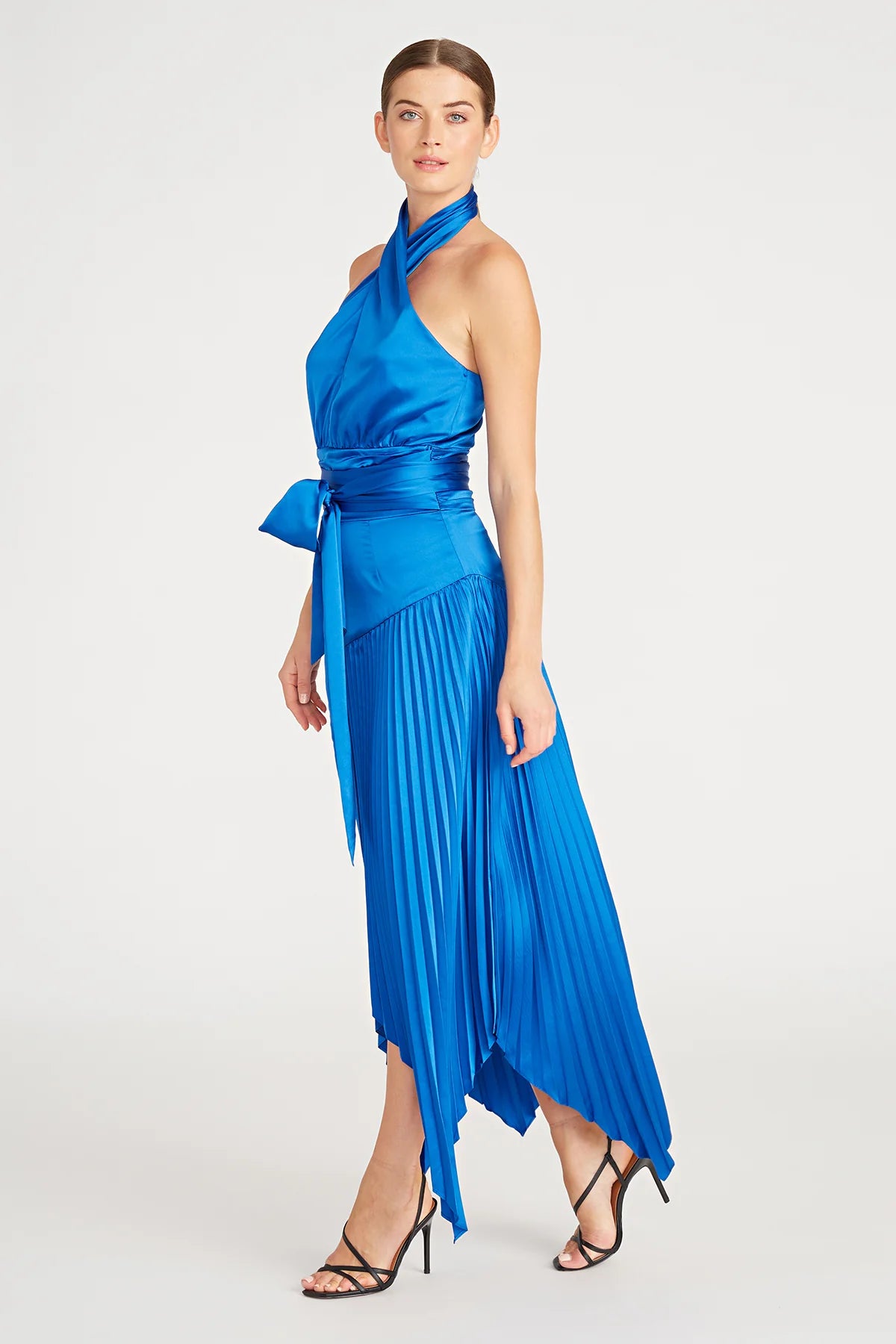 Dixon Halter Dress - Canal Blue