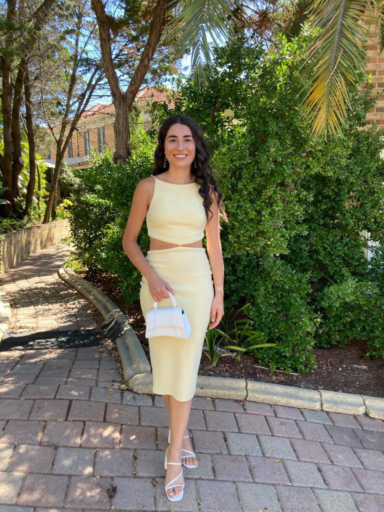 Scout Midi Cut Out Dress - Lemonade