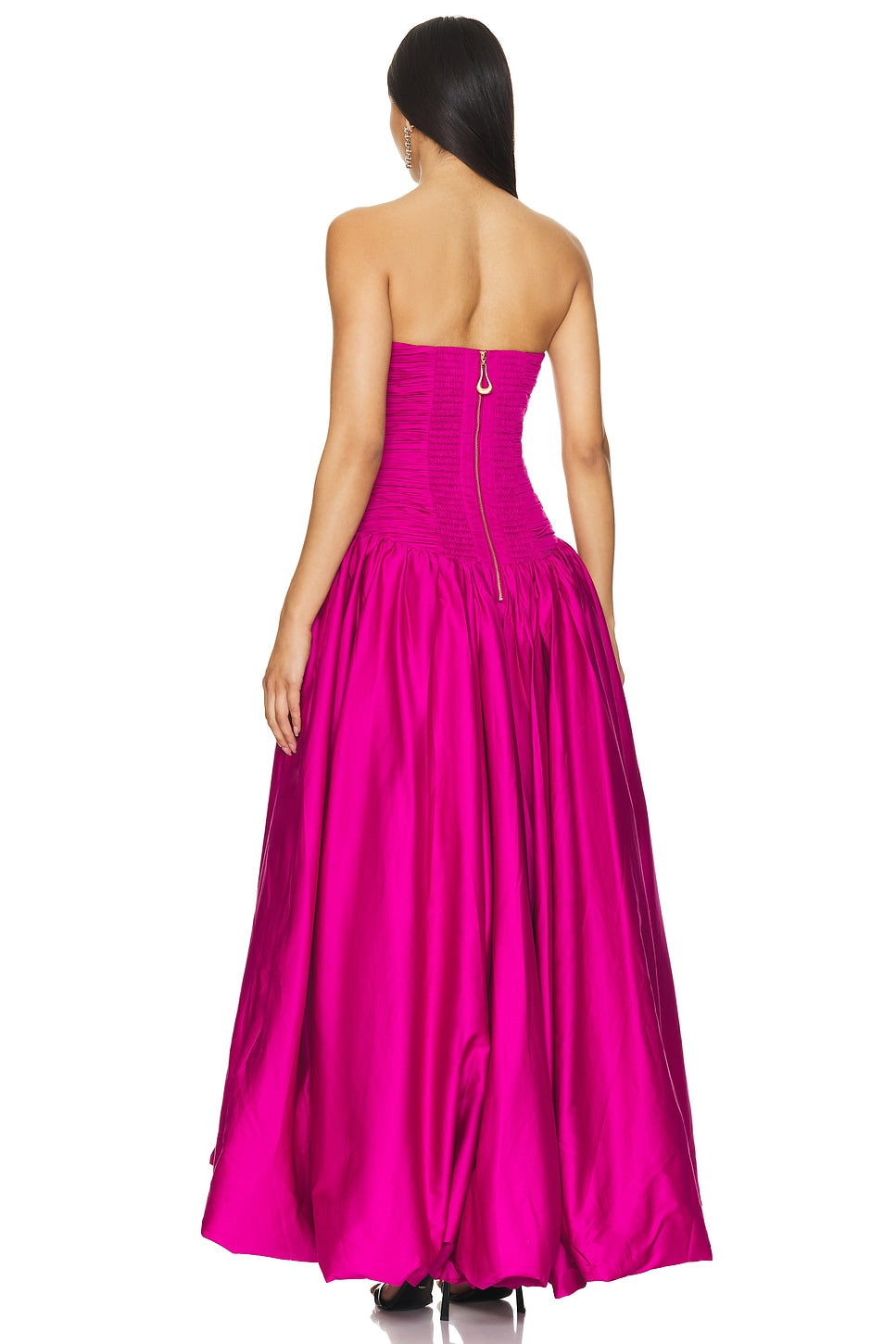 Violette Bubble Hem Gown - Magenta Pink