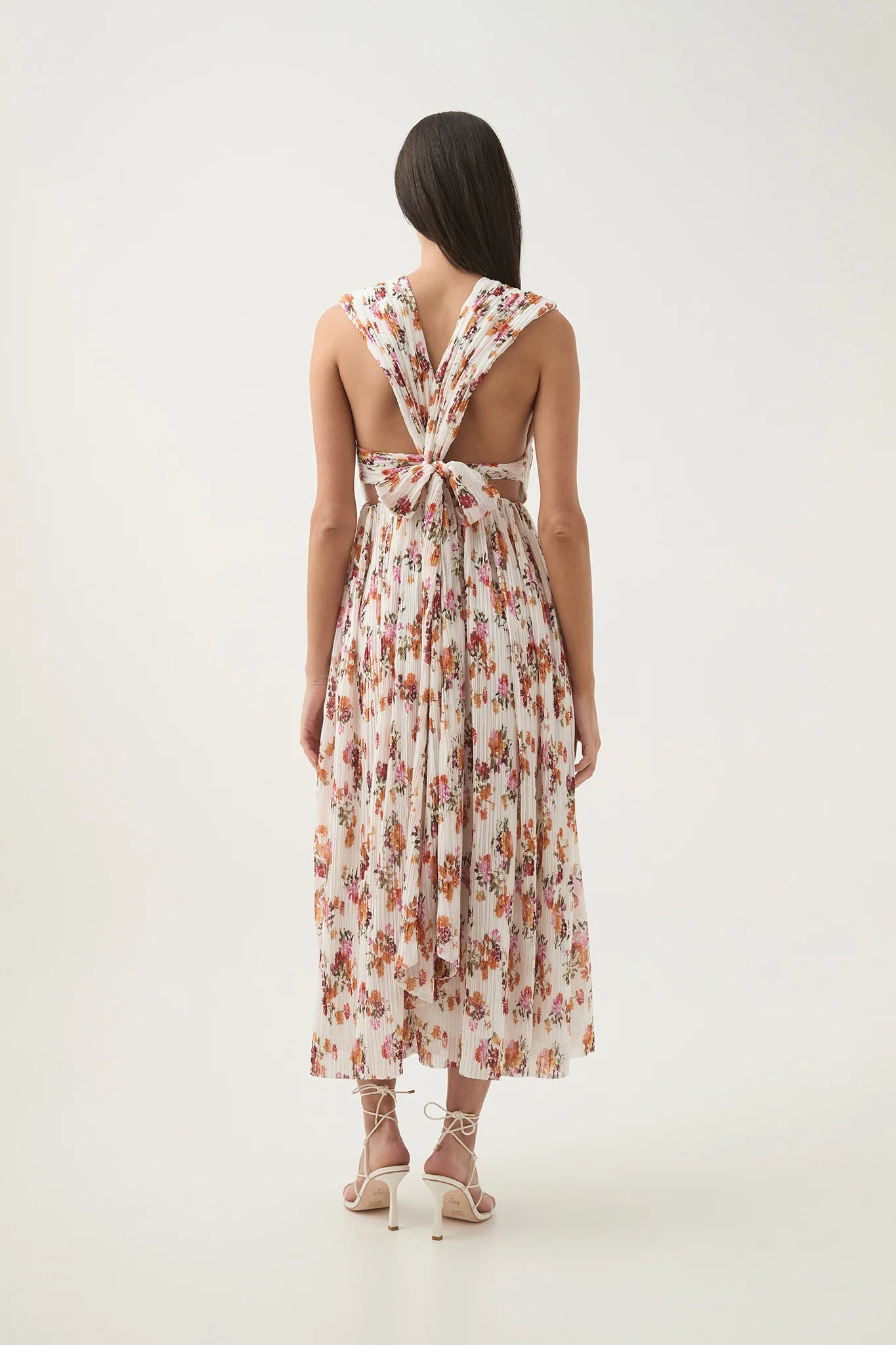 Becoming Bow Back Midi Dress - Flora Natura