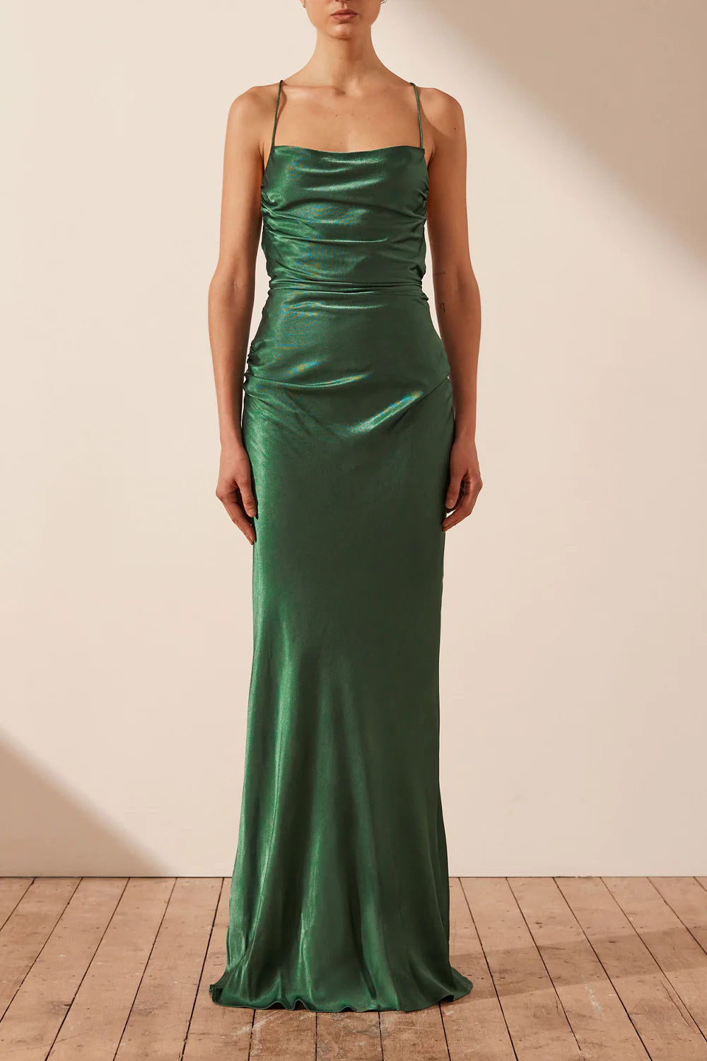Angelica Lace Back Maxi - Basil