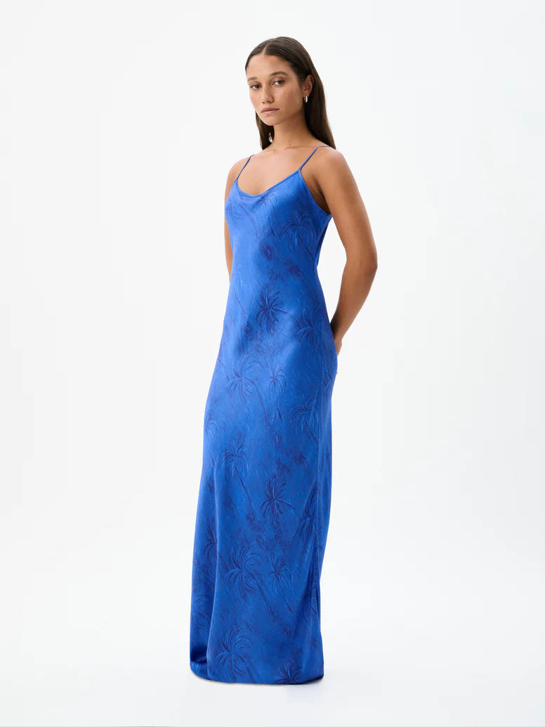 Wessex Slip Dress - Palm Paradiso Bleu