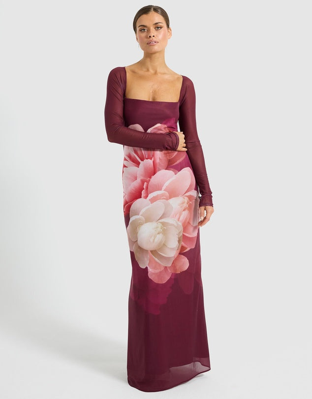 Dahlia Maxi Dress - Dark Cherry