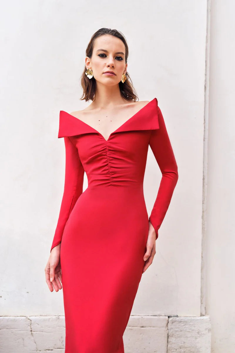 Delsa Dress - Red