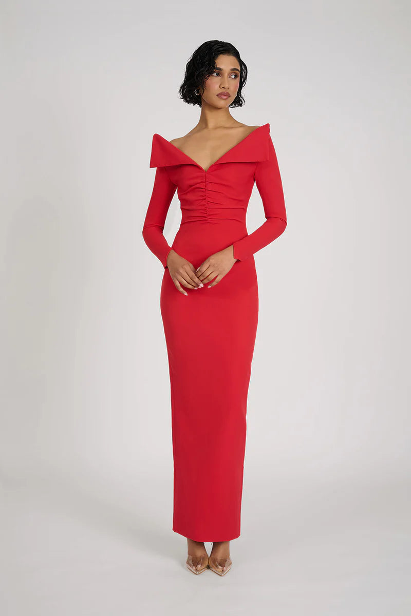Delsa Dress - Red