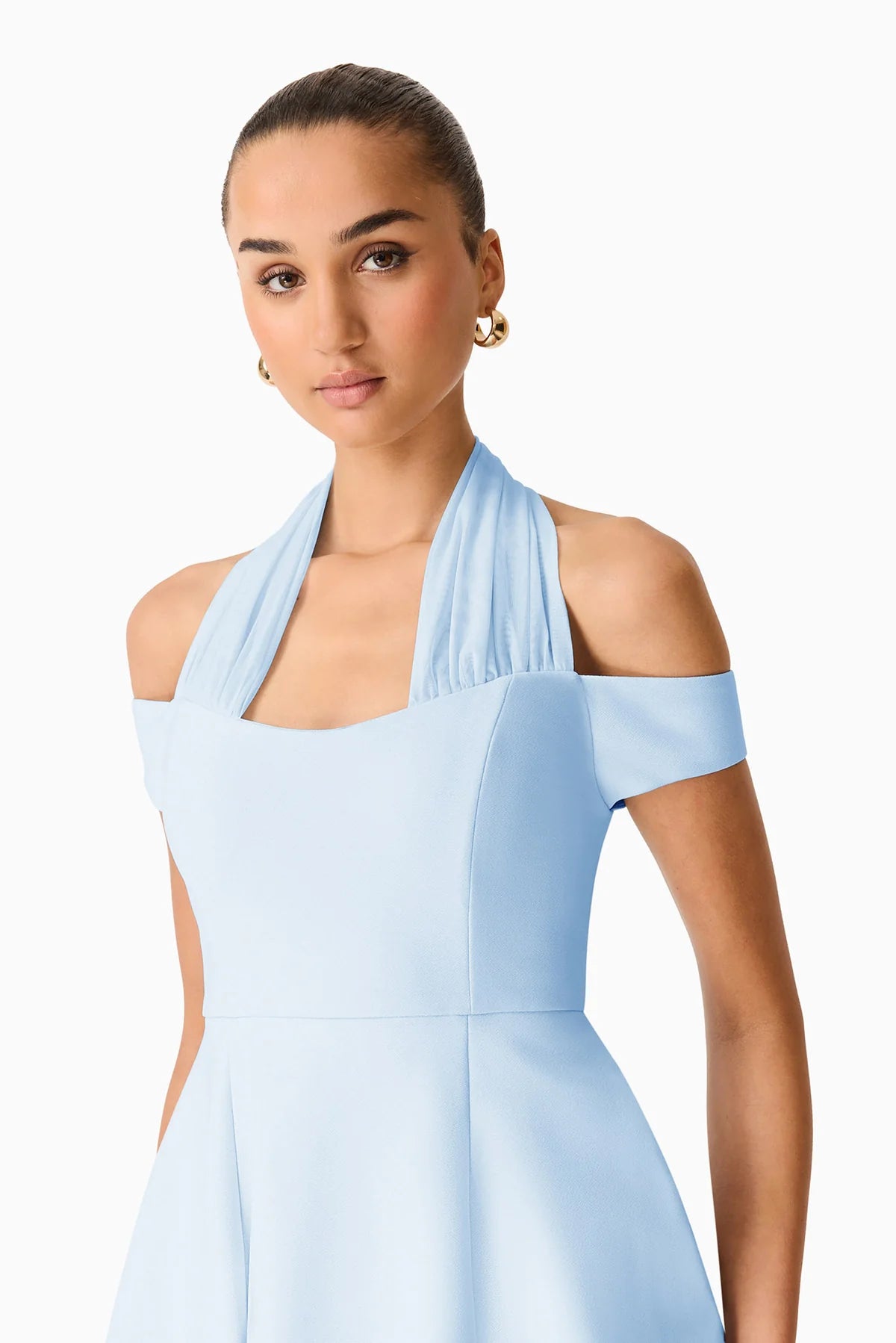 Ruby Halter Mini Dress - Blue