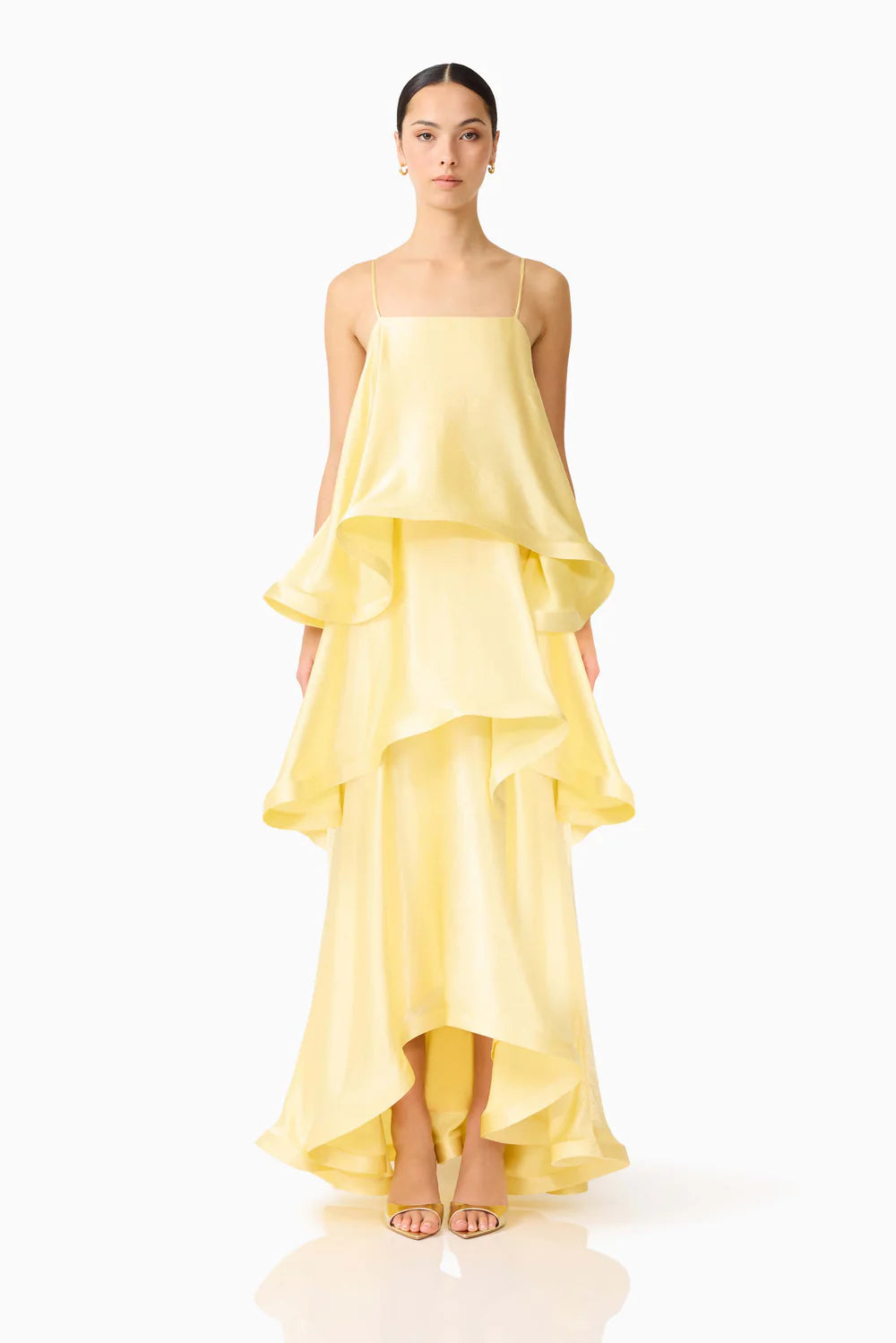Tilly Tiered Maxi Dress - Butter Yellow
