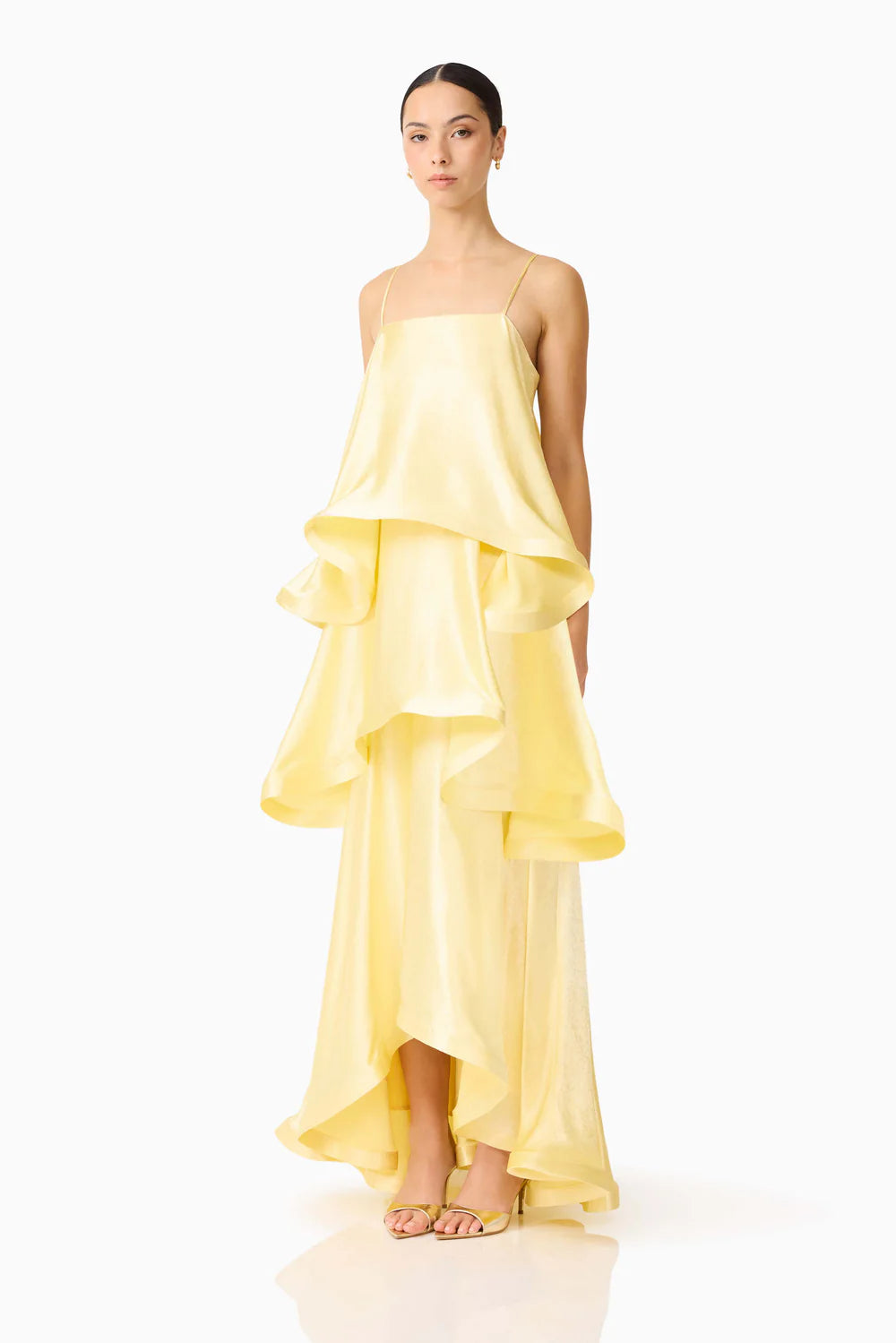 Tilly Tiered Maxi Dress - Butter Yellow