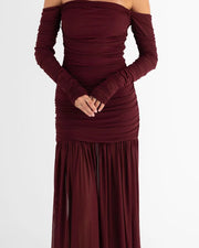 Echo Hourglass Dress - Cherry
