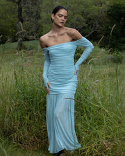 Echo Hourglass Dress - Sky Blue