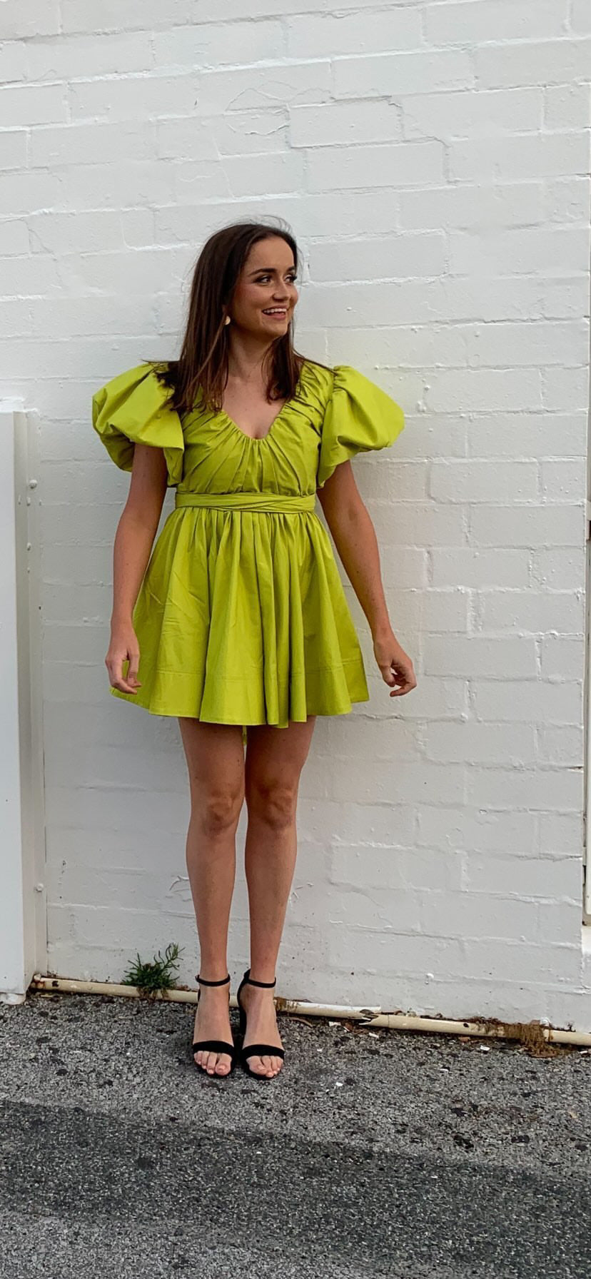 Gretta Bow Back Mini - Chartreuse