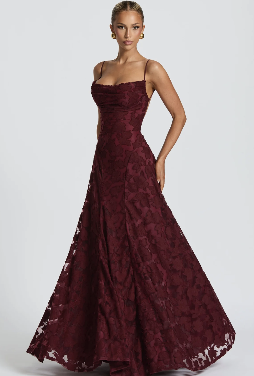 Francis Maxi Dress - Cherry