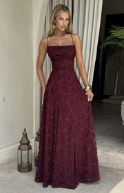 Francis Maxi Dress - Cherry