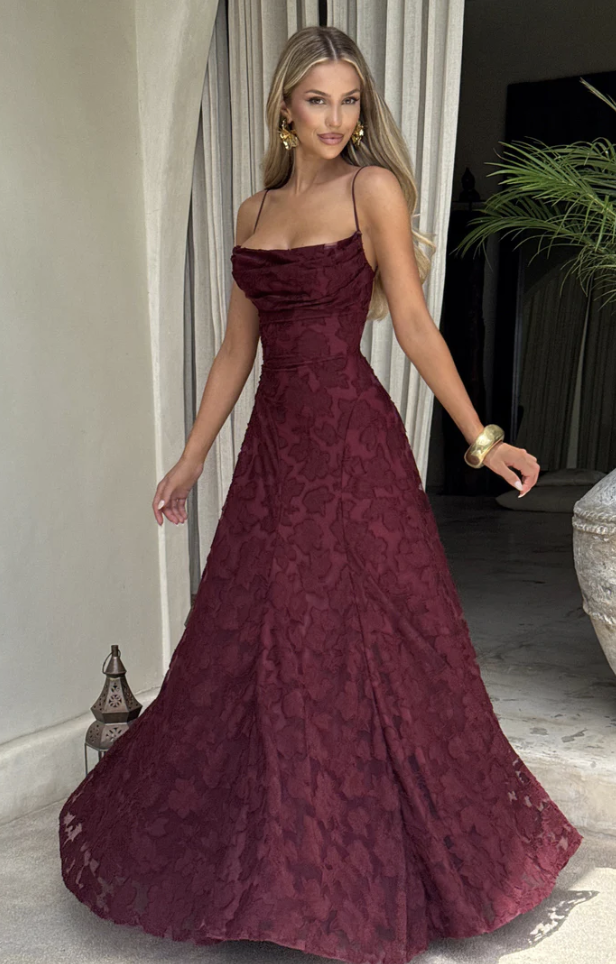 Francis Maxi Dress - Cherry