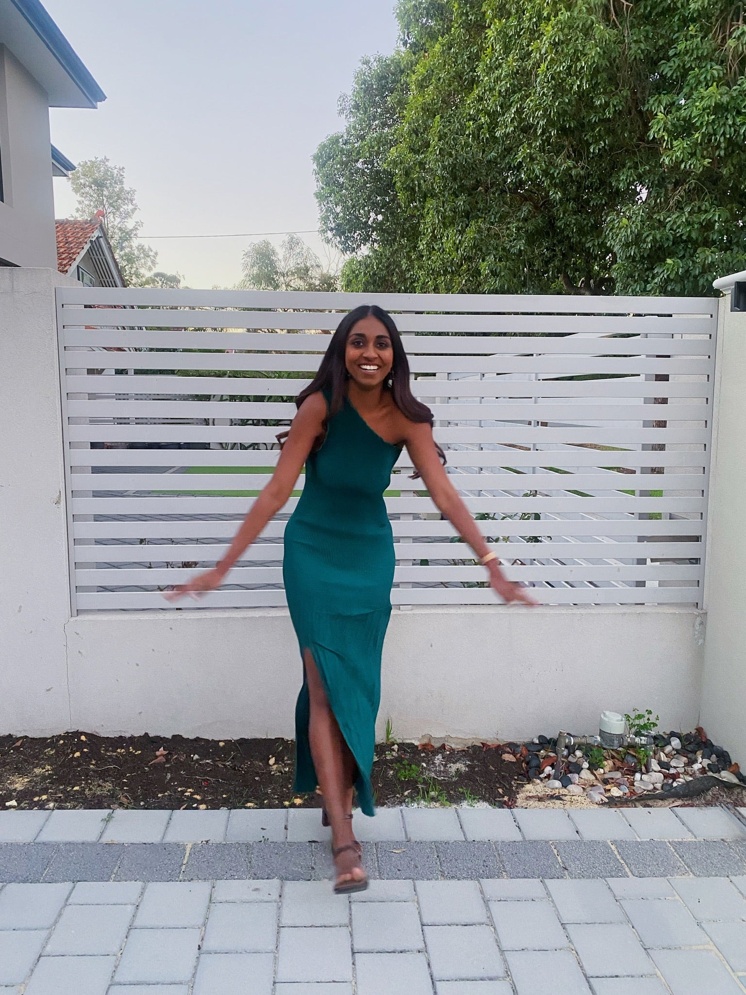Soiree One Shoulder Dress - Teal