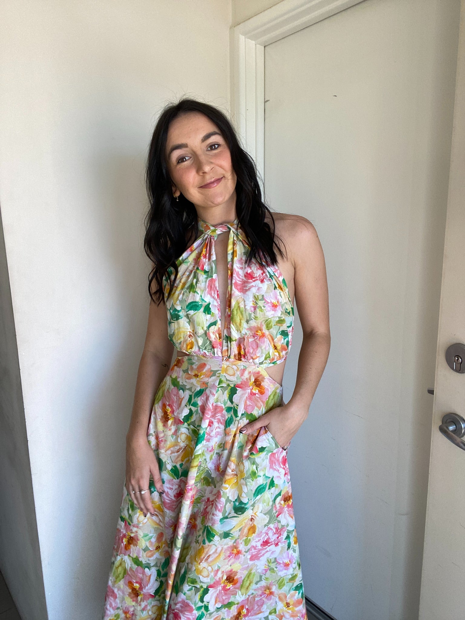 Bonnie Cross Back Dress - Garden Floral