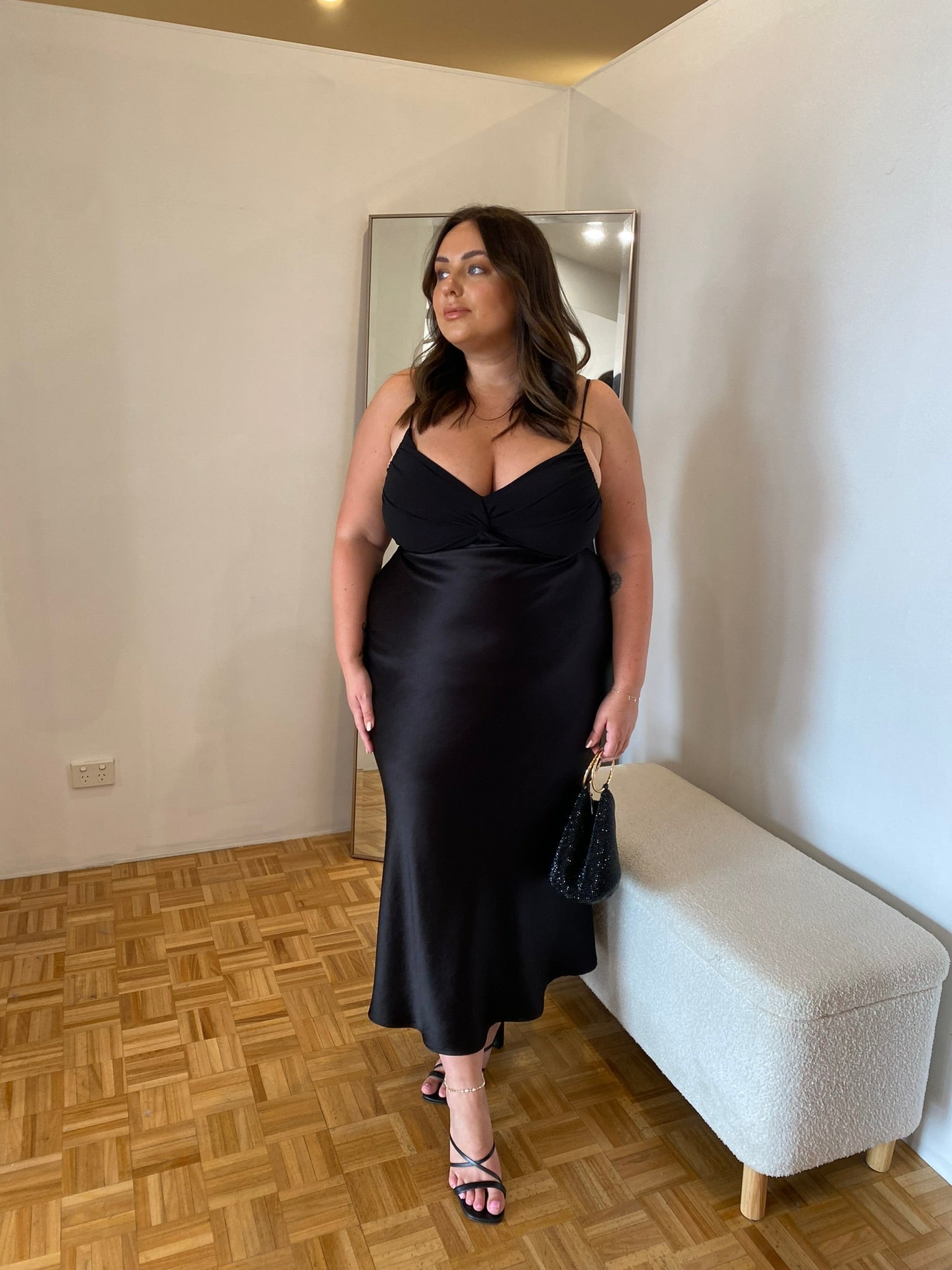 Hazel Twist Maxi Dress - Black