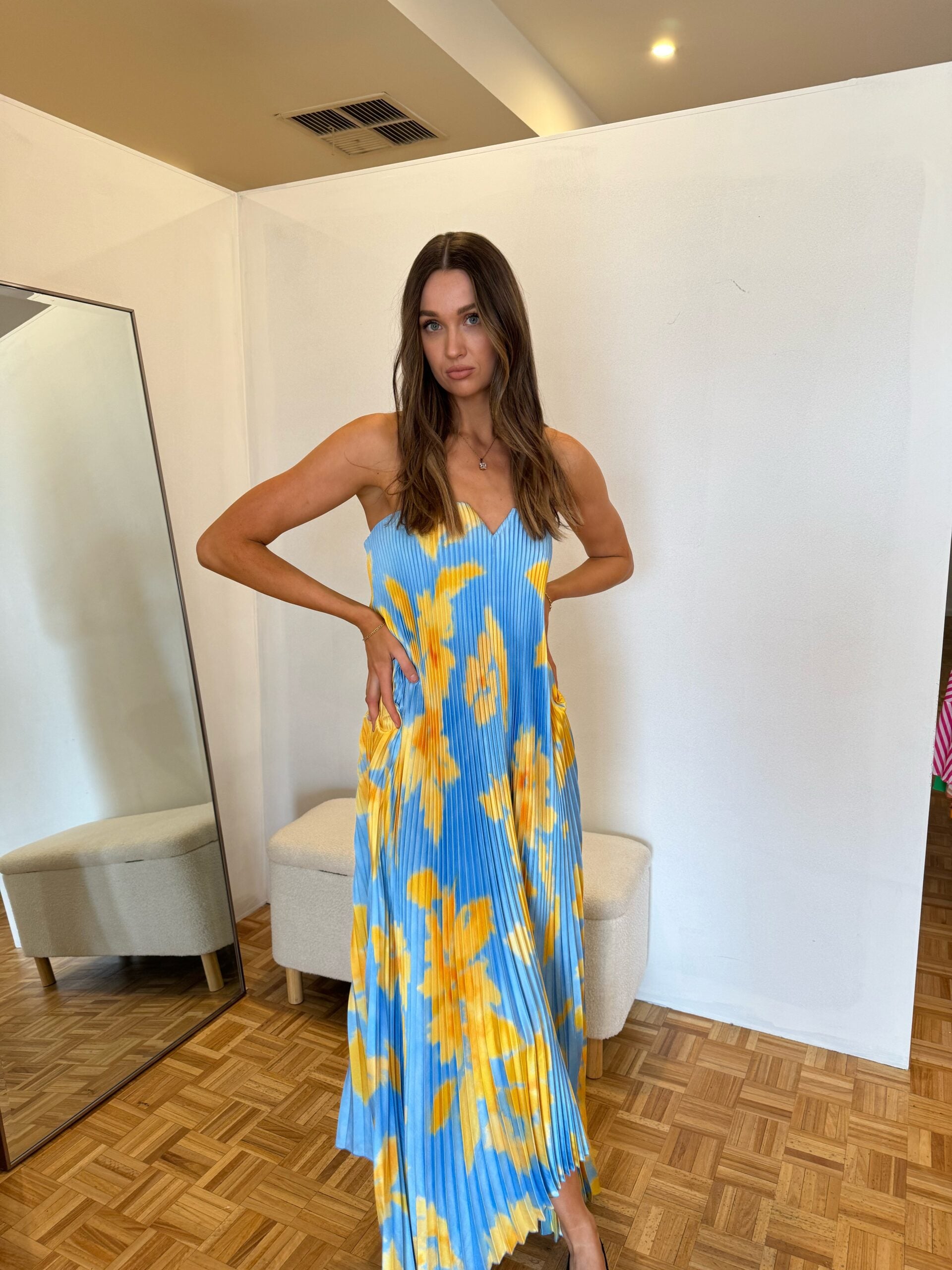 Black Tie Gown - Jardin Blue