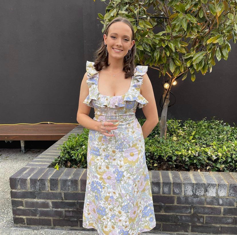 Super Eight Frilled Midi - Floral