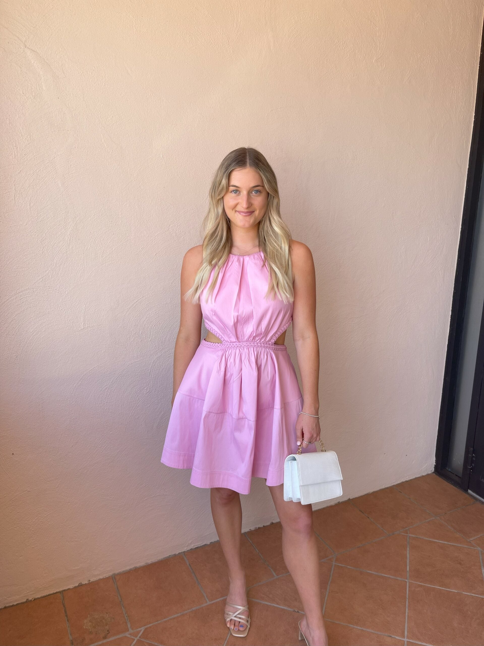 Voyage Braided Cut Out Dress - Bon Bon Pink