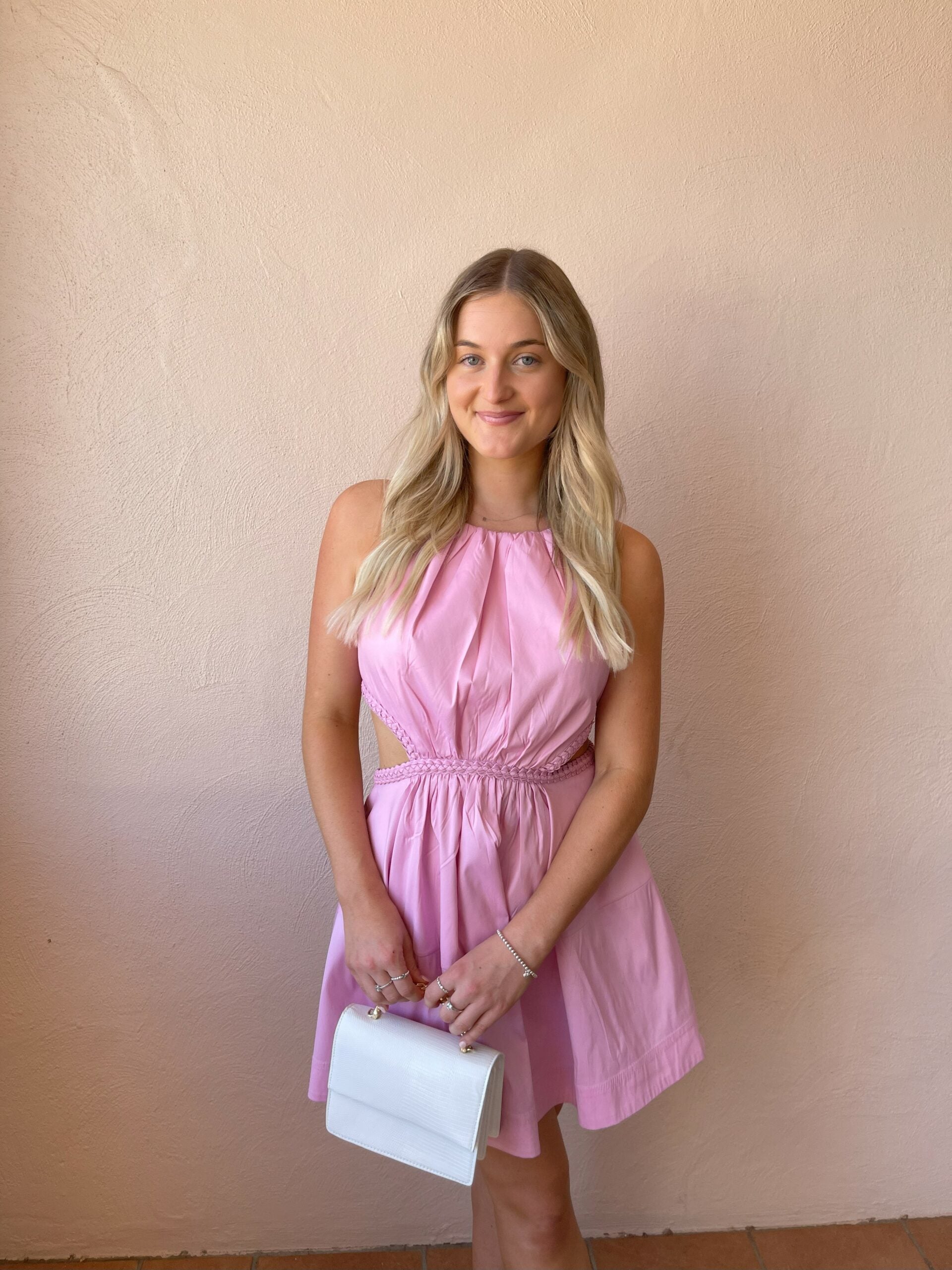 Voyage Braided Cut Out Dress - Bon Bon Pink