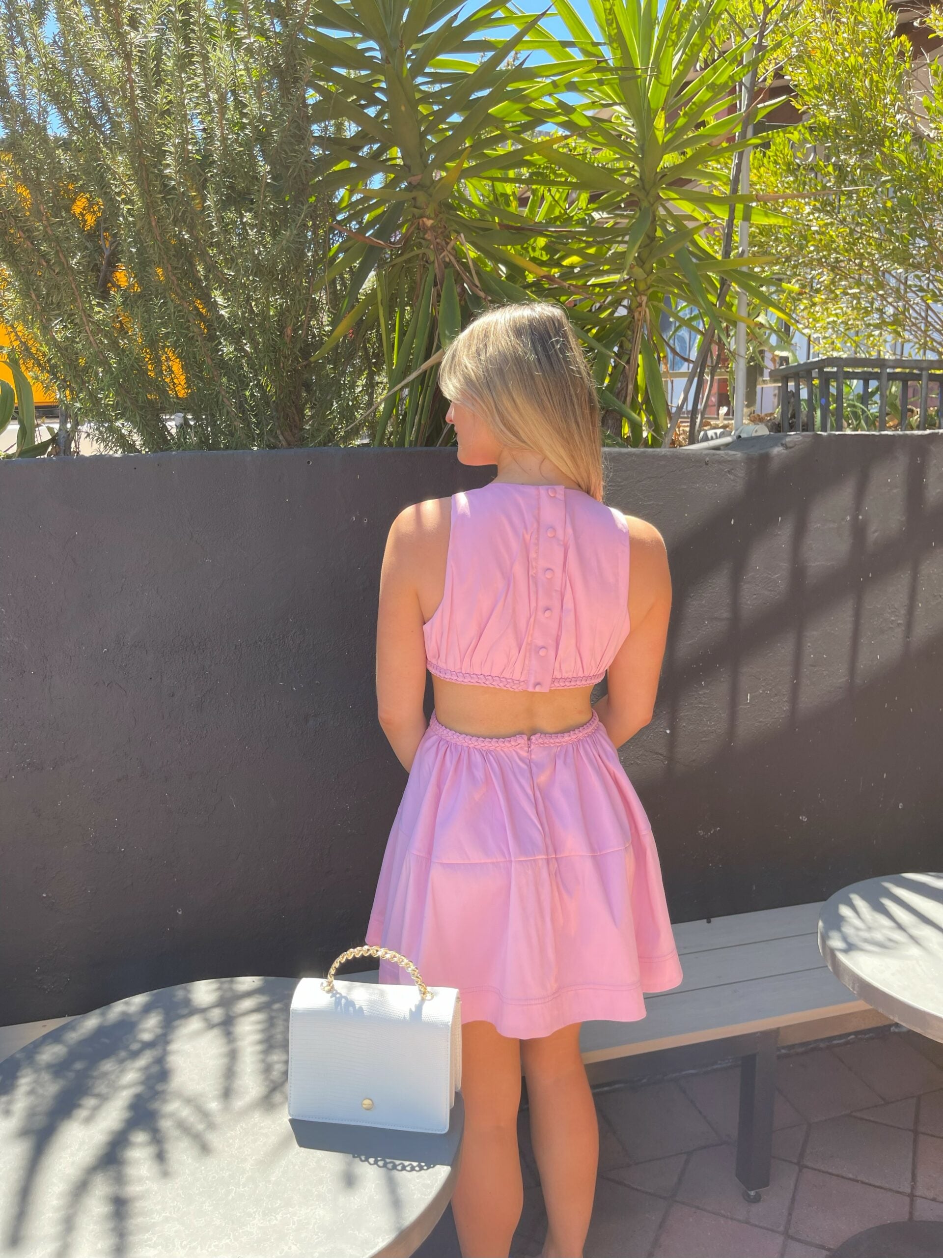 Voyage Braided Cut Out Dress - Bon Bon Pink