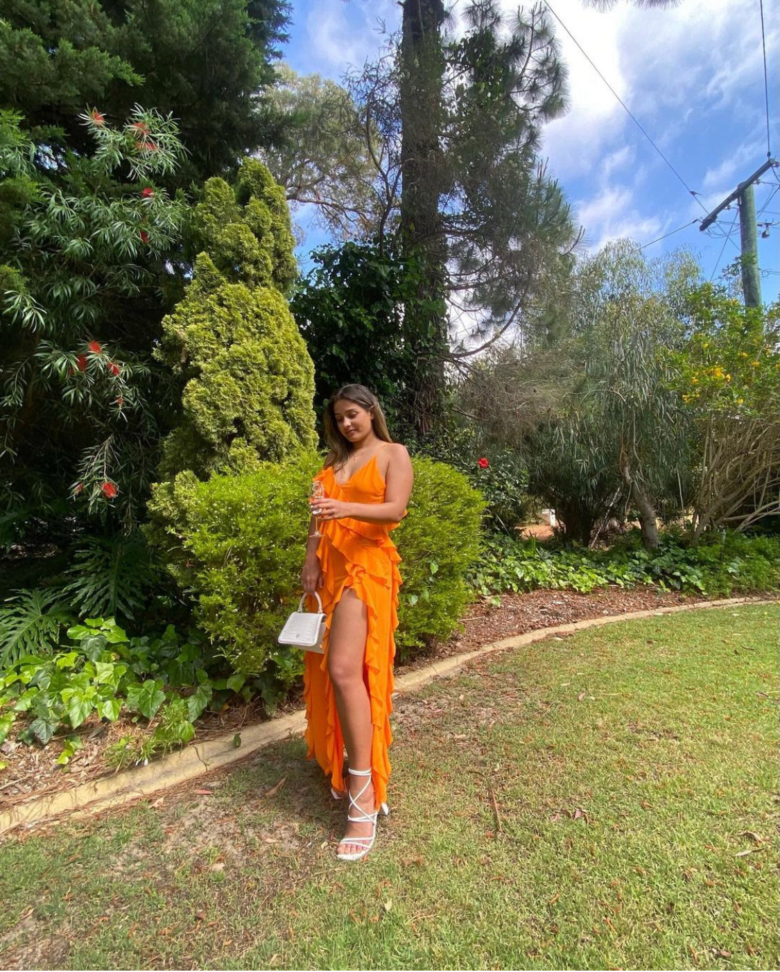 Nenah Gown - Bright Orange