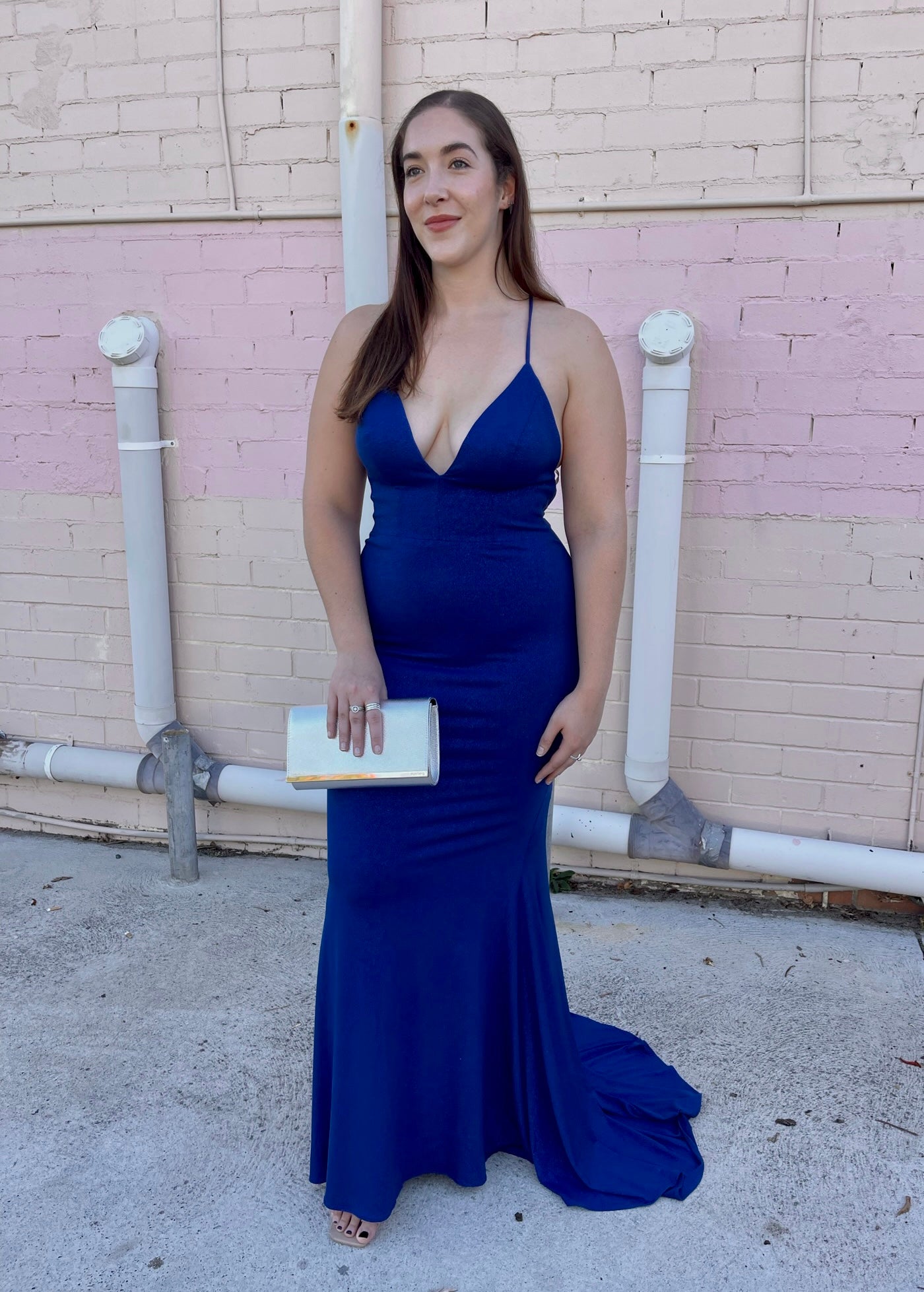 Hazel Sparkle Gown - Cobalt