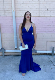 Hazel Sparkle Gown - Cobalt