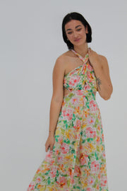 Bonnie Cross Back Dress - Garden Floral