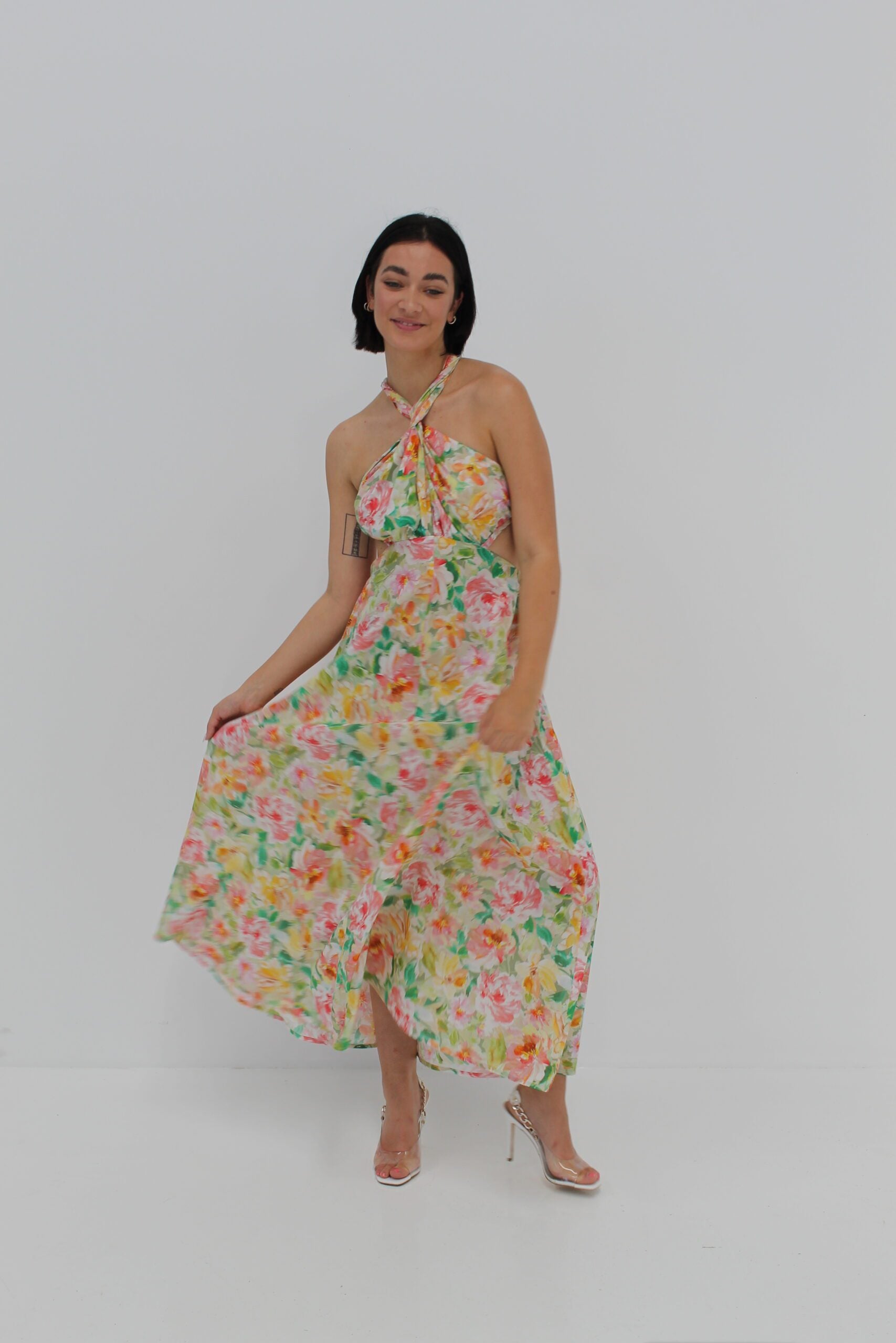Bonnie Cross Back Dress - Garden Floral